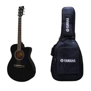 Yamaha FS100C Black Acoustic Guitar With Heavy Duty Gig Bag Combo Pack
